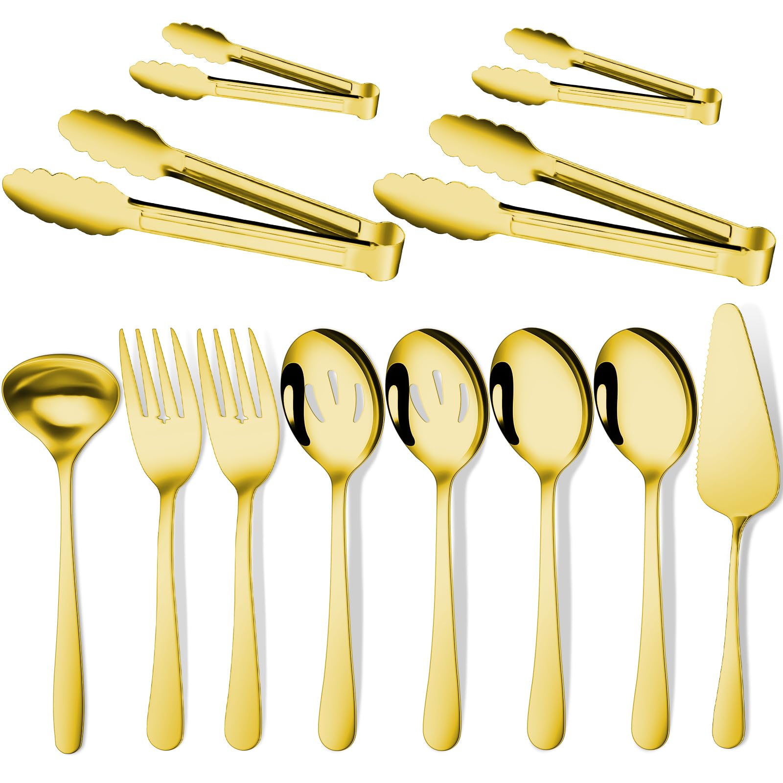 Gisly oro cucharas grandes para servir, ideales para porciones generosas.