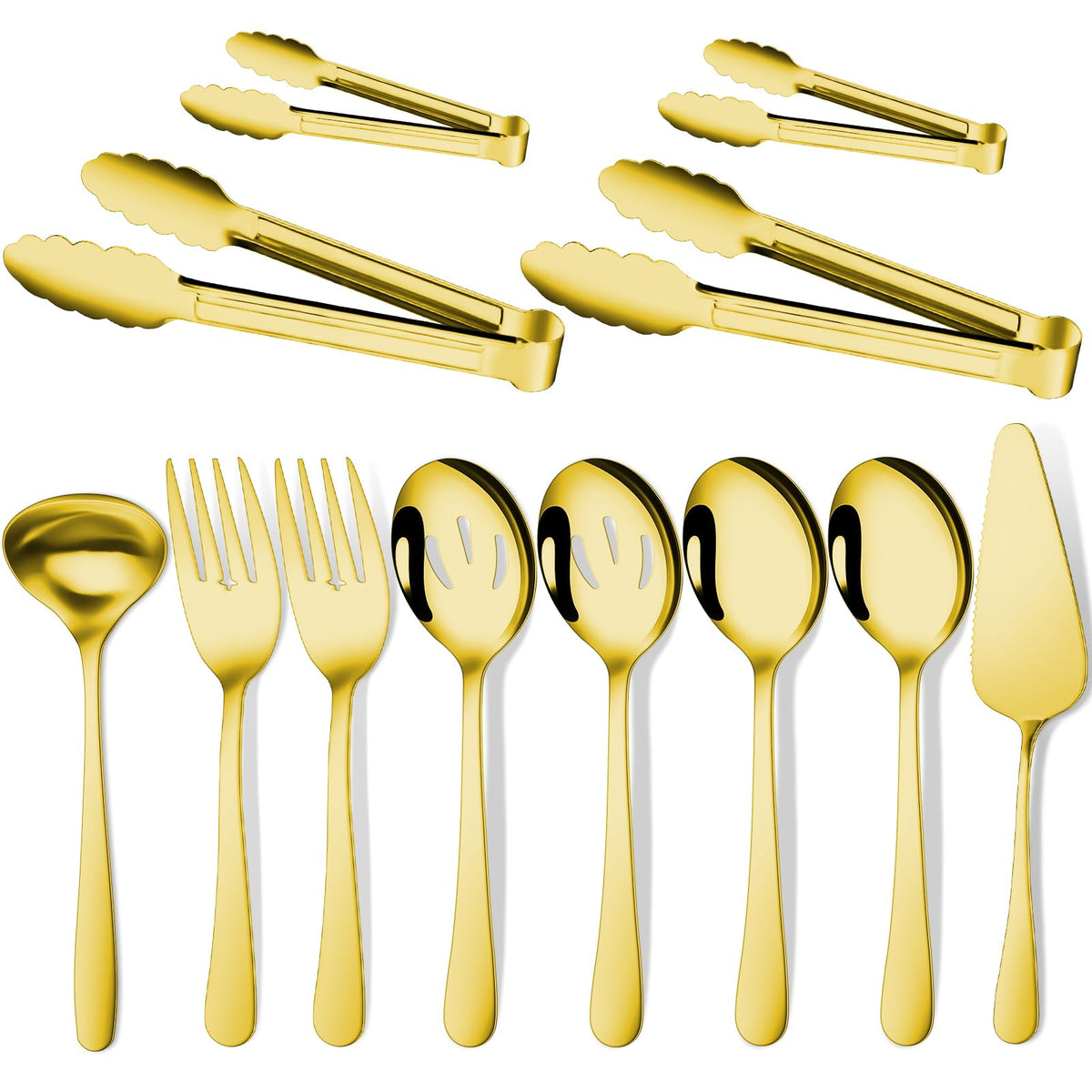 Gisly oro cucharas grandes para servir, ideales para porciones generosas.
