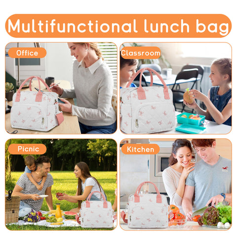GISMTR Bolsa lunch corduroy, uso diario en trabajo o picnic con estilo.