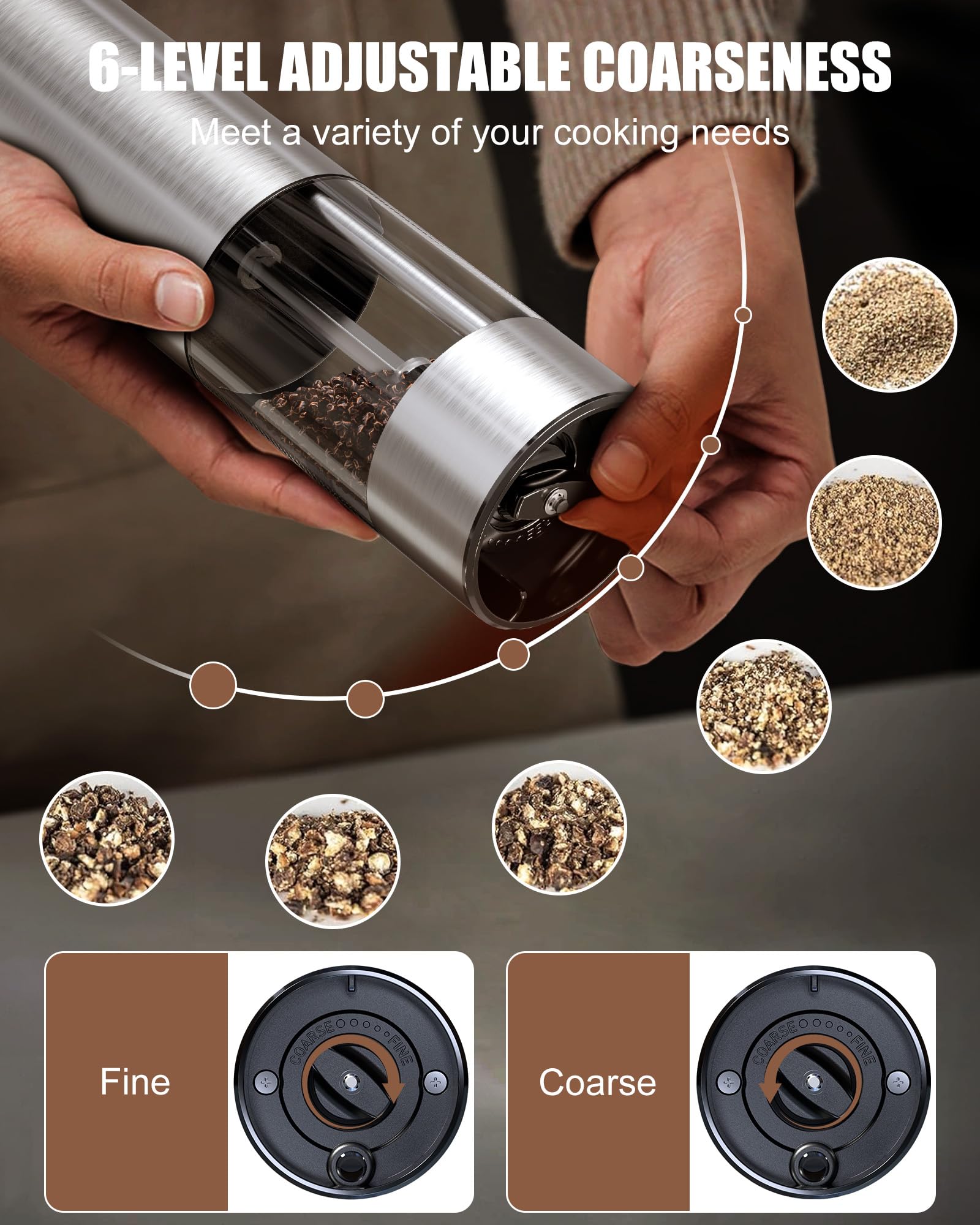 GiveBest molinillo con capacidad de 100 ml para menos recargas.