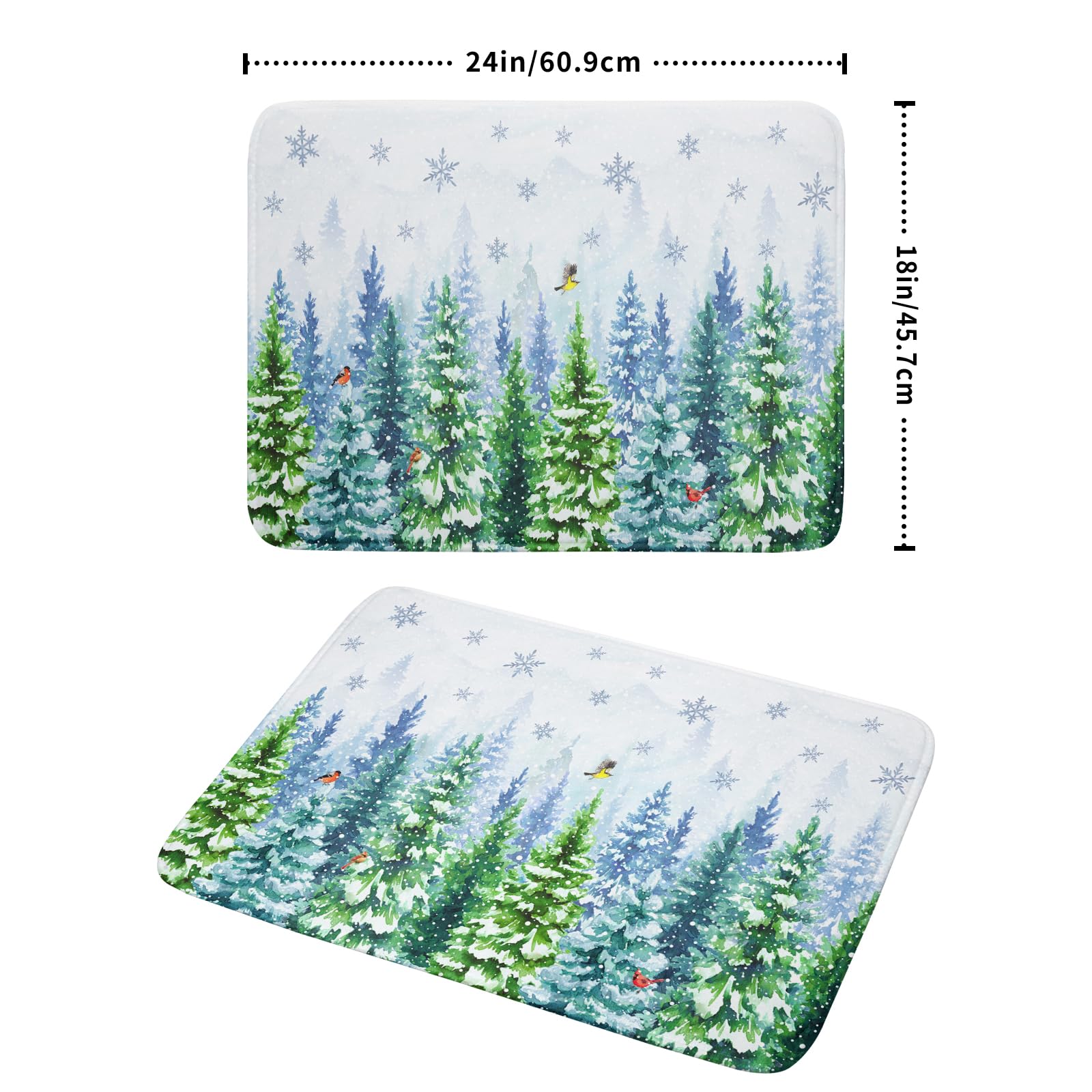 Giwawa alfombrilla secadora para platos con fauna acuarela bosque, protege superficies y añade estilo.
