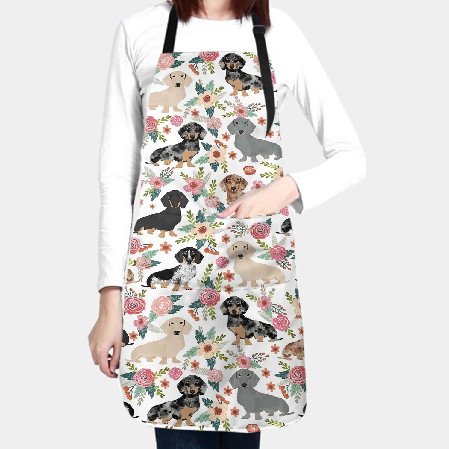 Delantal Giwawa impermeable y duradero para cocinar y jardinería.