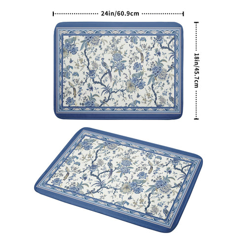Giwawa Detalle flor oriental azul decorativo para vajilla