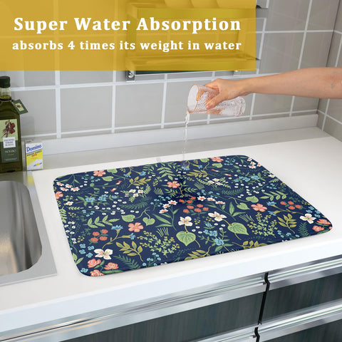 Giwawa: diseño floral azul marino para cocinas modernas