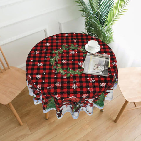 Mantel Giwawa navidad con nieve y muñeco, tacto suave para cenas familiares.