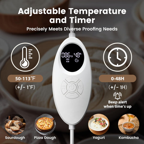 GIYUDOT control de temperatura 50-113°F y temporizador de 48 h