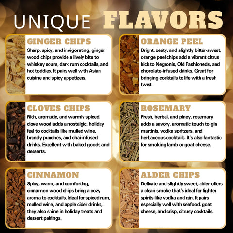 Chips de roble de G & J's Finest para un sabor profundo en whiskies.