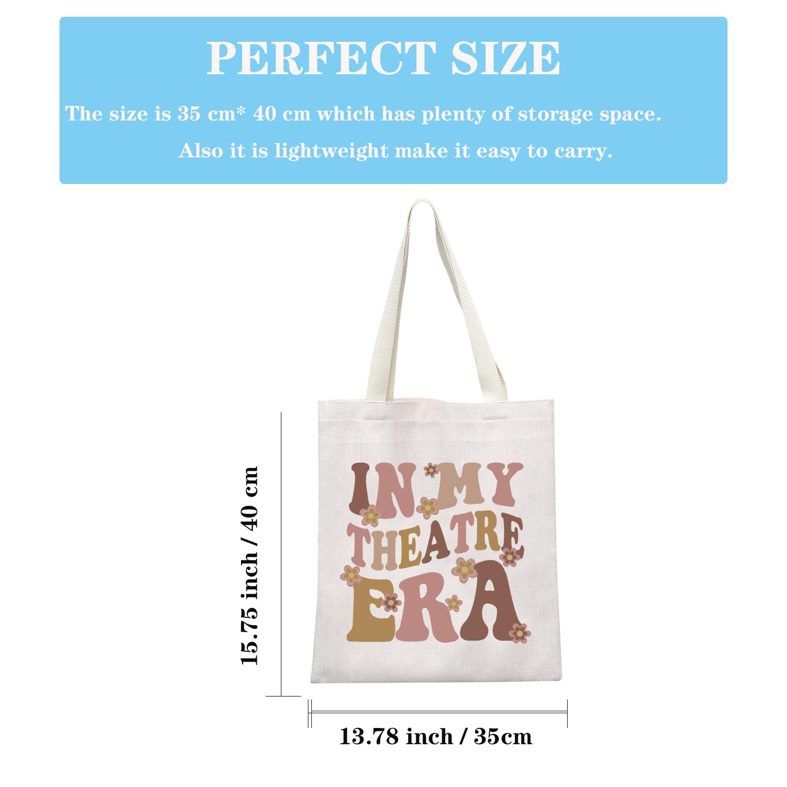 GJTIM Bolsa Tote Teatro Era, diseño divertido: regalo perfecto para actores.