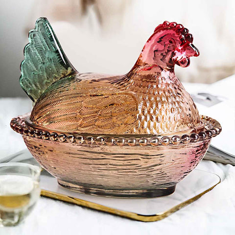 Gkesgm brillo glaseado pollo cristal, acabado atractivo para interiores y vitrinas.