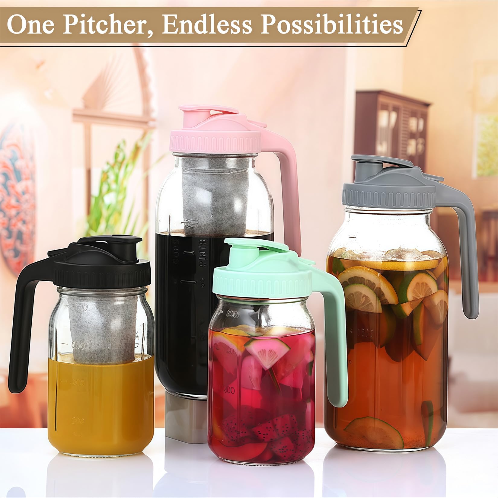 Jarra Glabotoil para infusión de té solar y bebidas refrescantes.