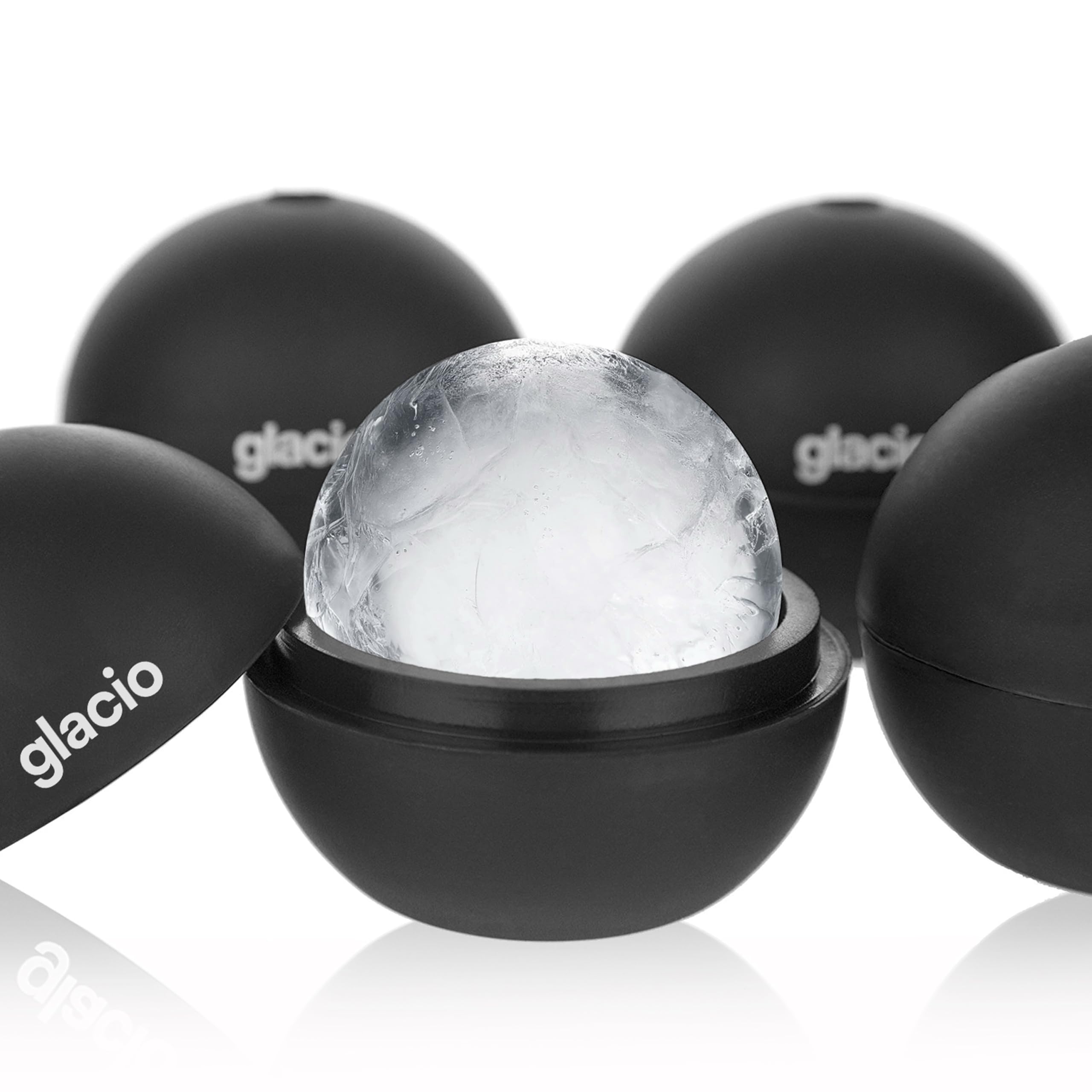 glacio bola de hielo 2.5 pulgadas para whisky, enfriamiento lento y elegante