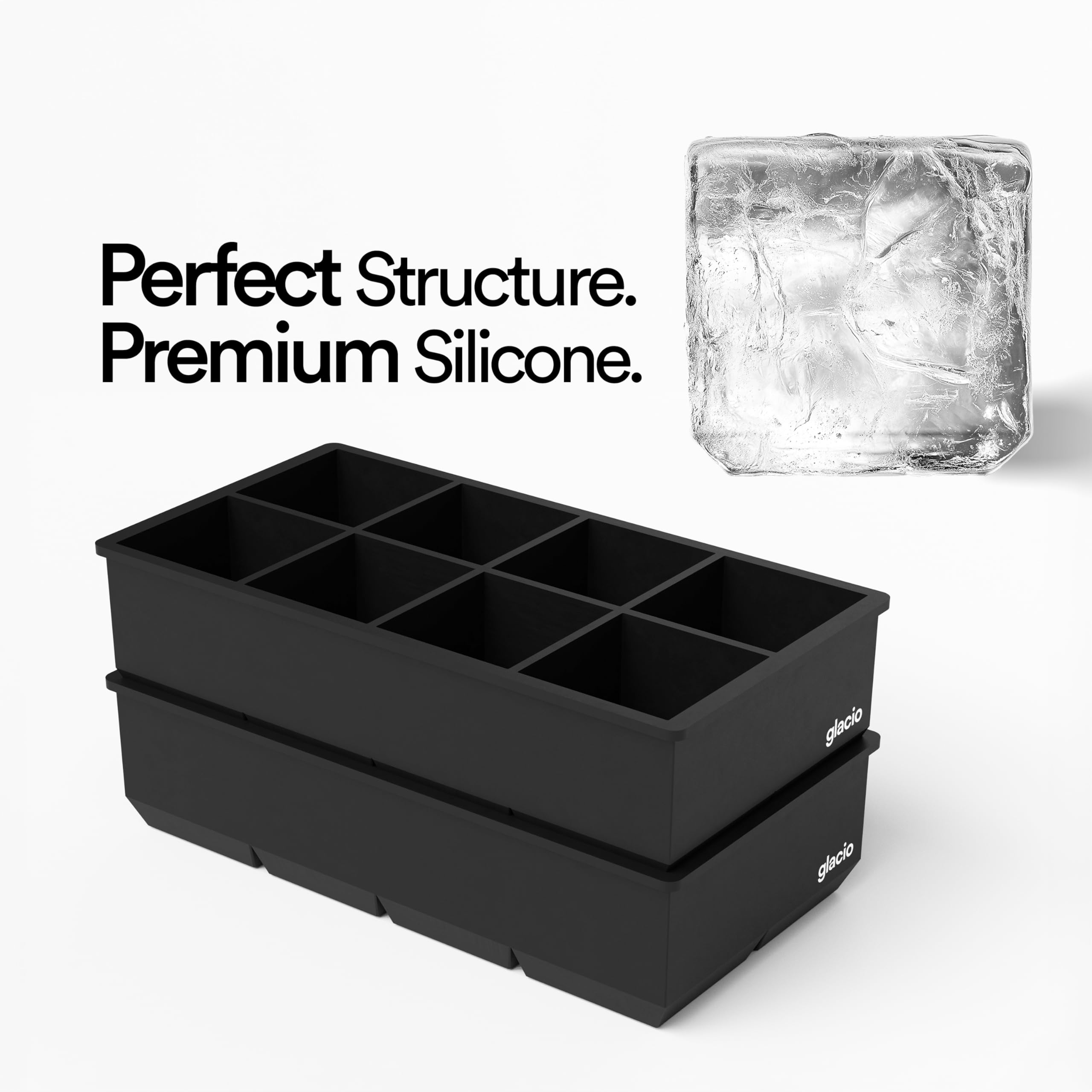 glacio hielo para whisky y cócteles, cubos grandes