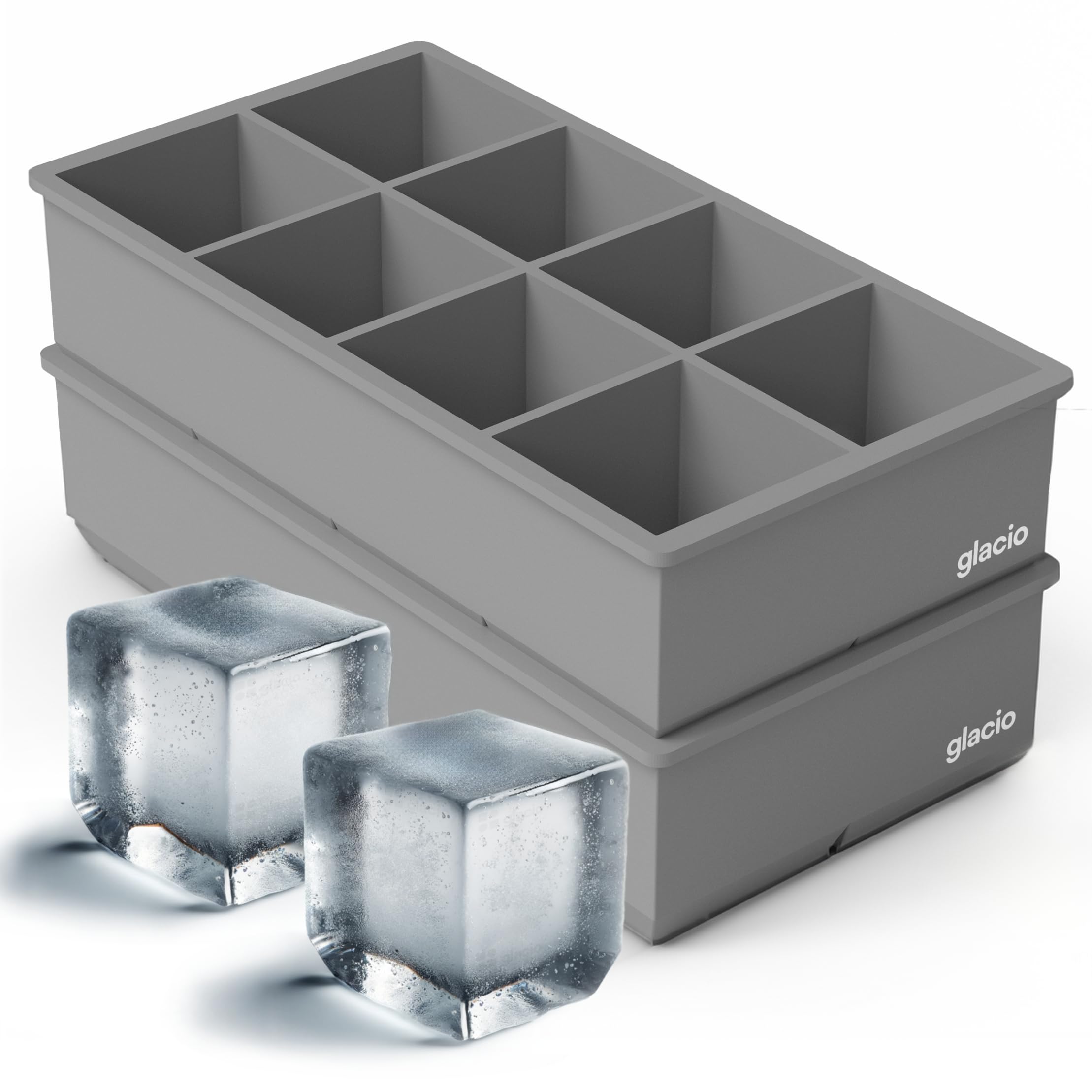glacio moldes hielo cuadrados grandes, ideales para enfriar whisky sin diluir.