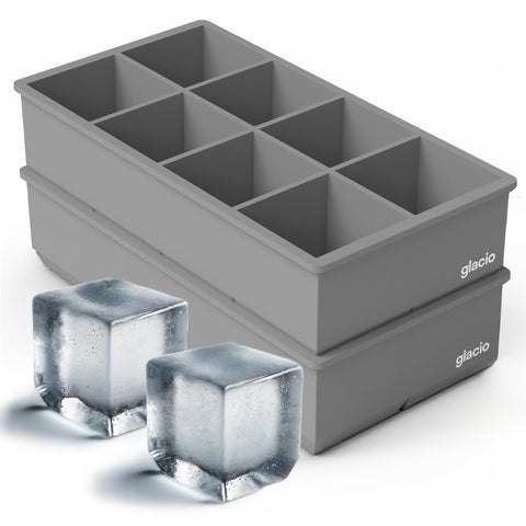 glacio moldes hielo cuadrados grandes, ideales para enfriar whisky sin diluir.
