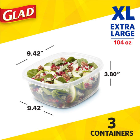 Tapas de Glad con cierre hermético para evitar derrames.