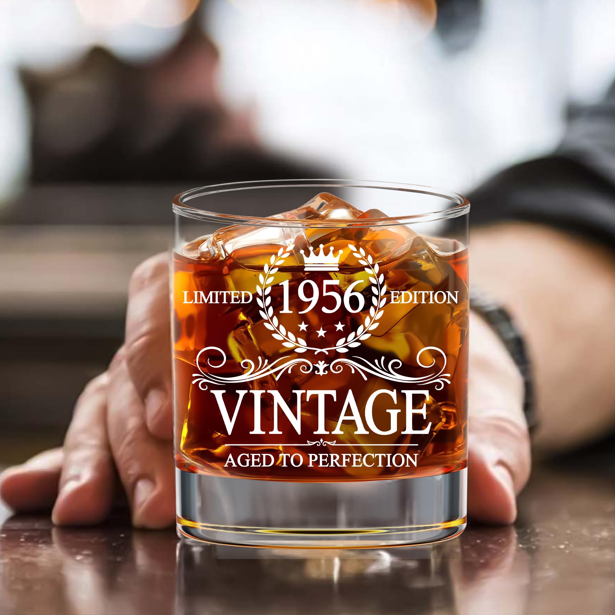 Vaso GLAKEUN whisky regalo para 70 años, opcion destacada