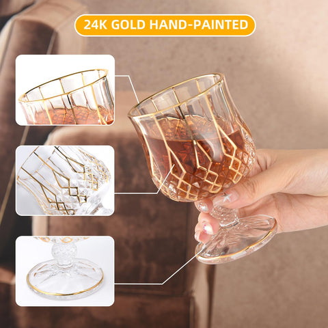 GLASKEY copa brandy cognac altura 4,3 pulgadas facilita calentar suavemente