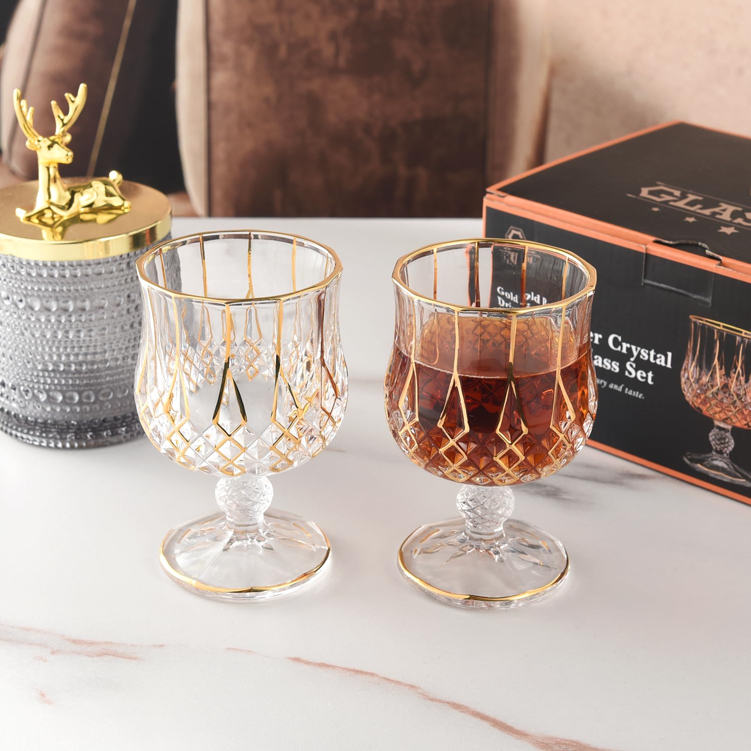 GLASKEY juego de regalo copas brandy cognac, opción distinguida