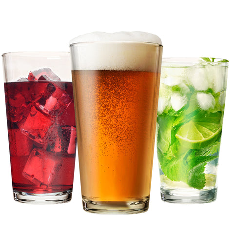 GLASS MONGER juego de 12 vasos altos de 16 onzas para bebidas en casa