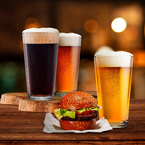 Vaso alto GLASS MONGER de 16 onzas para cerveza, estilo claro y moderno