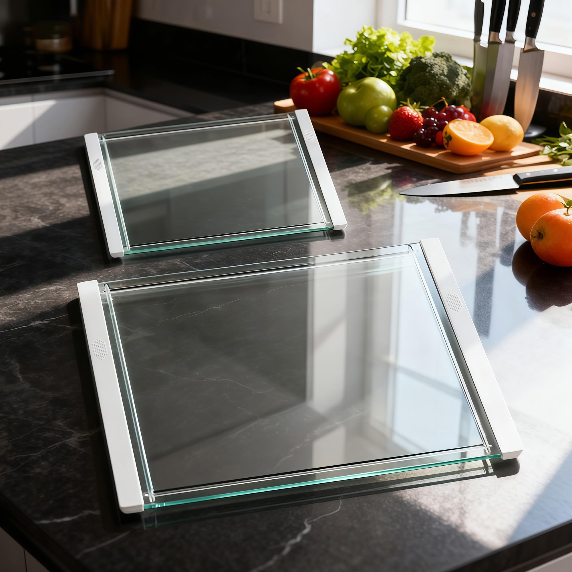 GlassCuisine conjunto de dos tamaños facilita la cocina y el servicio.