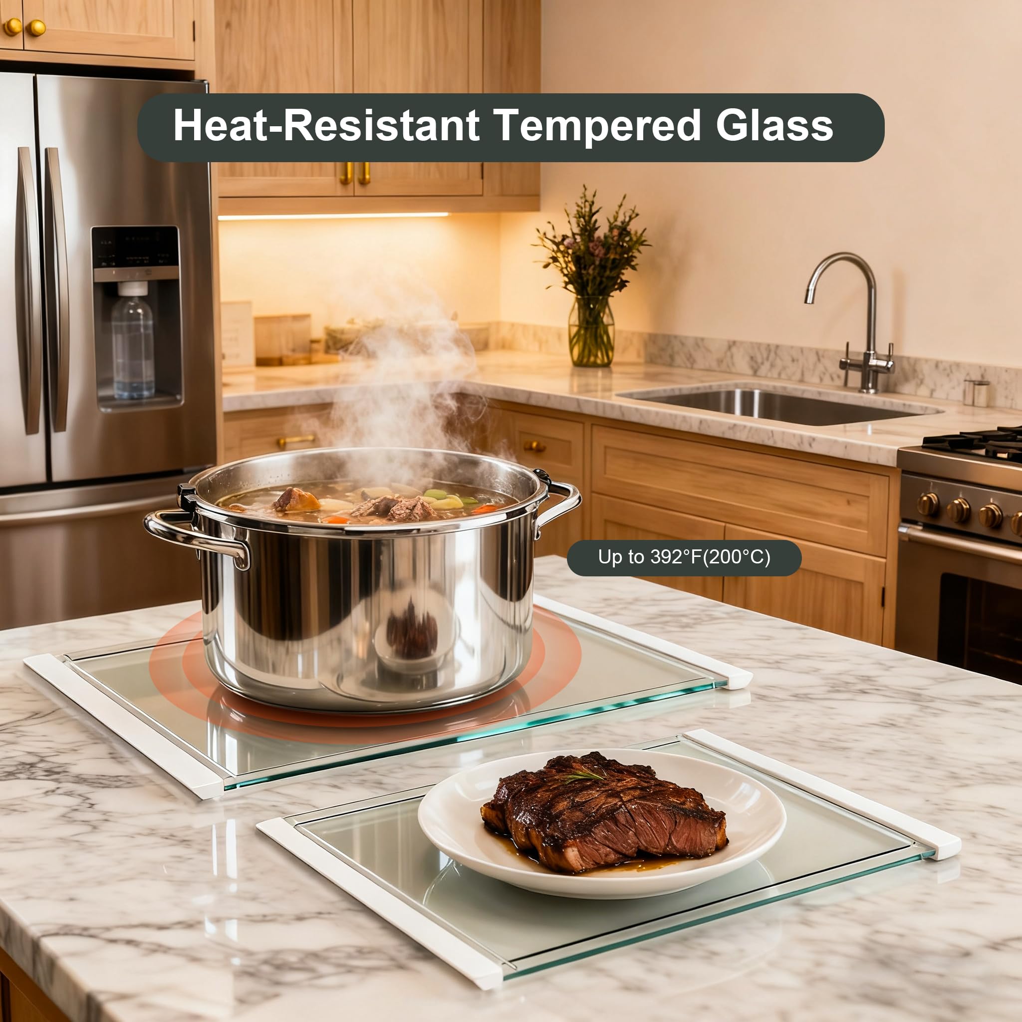 GlassCuisine tablero de corte templado 12x8, ideal para tareas pequeñas.
