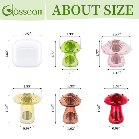 Glasseam imanes hongo para nevera con flores para decoración fresca.
