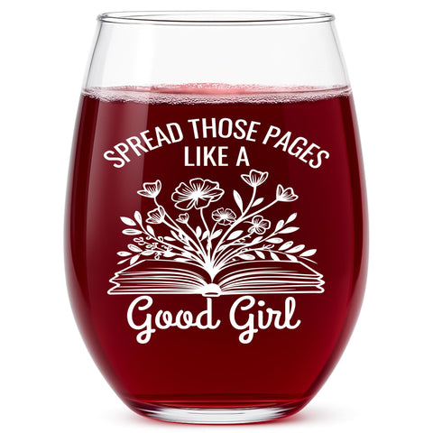 Glassicle copa de vino libros divertida: ideal para lectura nocturna con amigas.