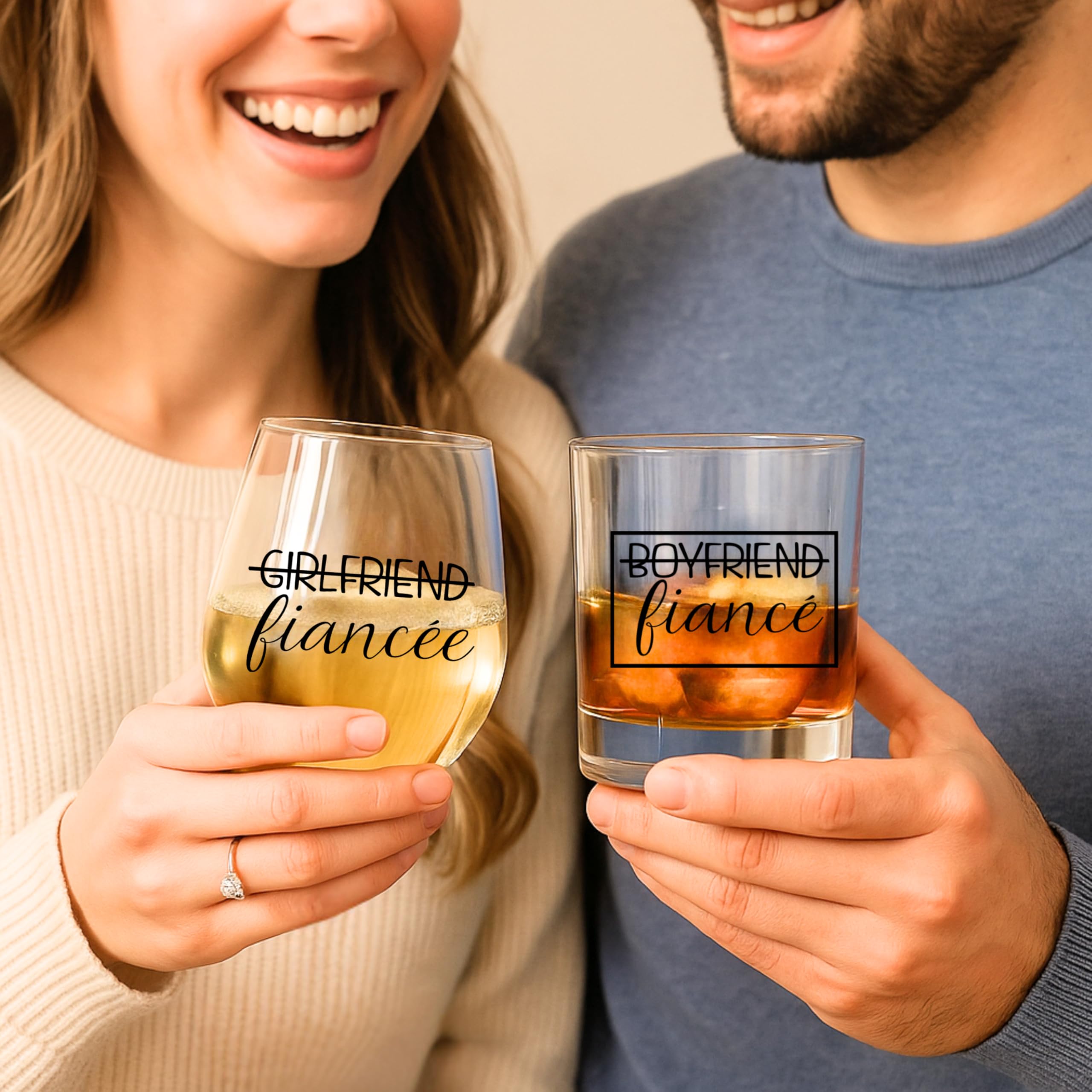 Glassicle copa vino sin tallo, diseño moderno para brindar en pareja.