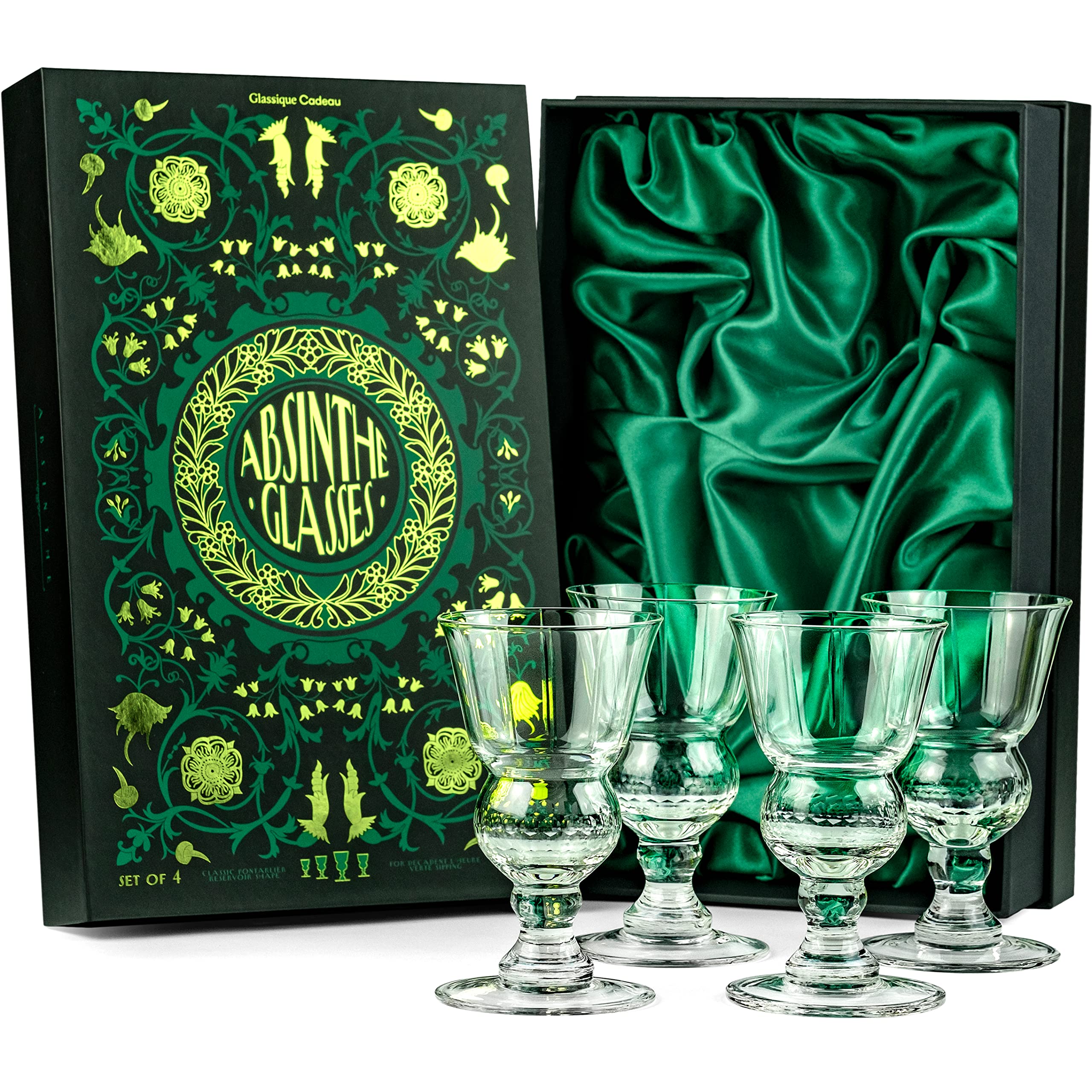 Glassique Cadeau absenta: vaso de cristal con burbujas para un efecto lechoso elegante.