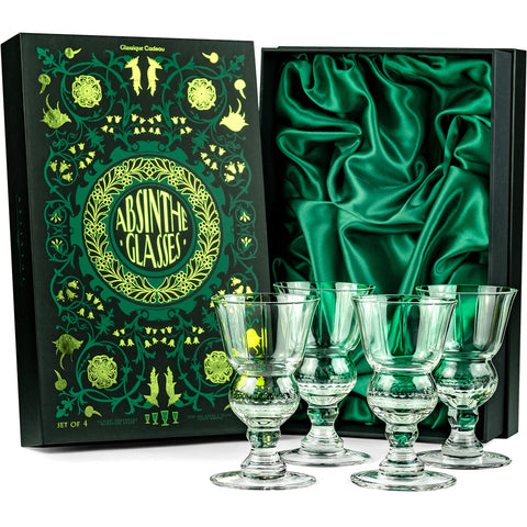 Glassique Cadeau absenta: vaso de cristal con burbujas para un efecto lechoso elegante.