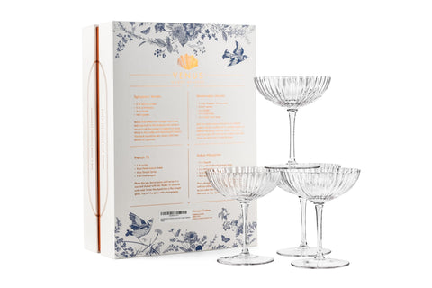 GLASSIQUE CADEAU conjunto 4 copas regalo: estilo y brillo para reuniones.