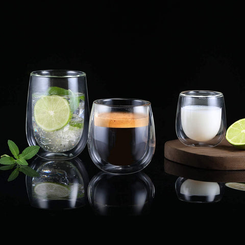 Glastal taza apta para congelador; ideal para bebidas frías o postres.