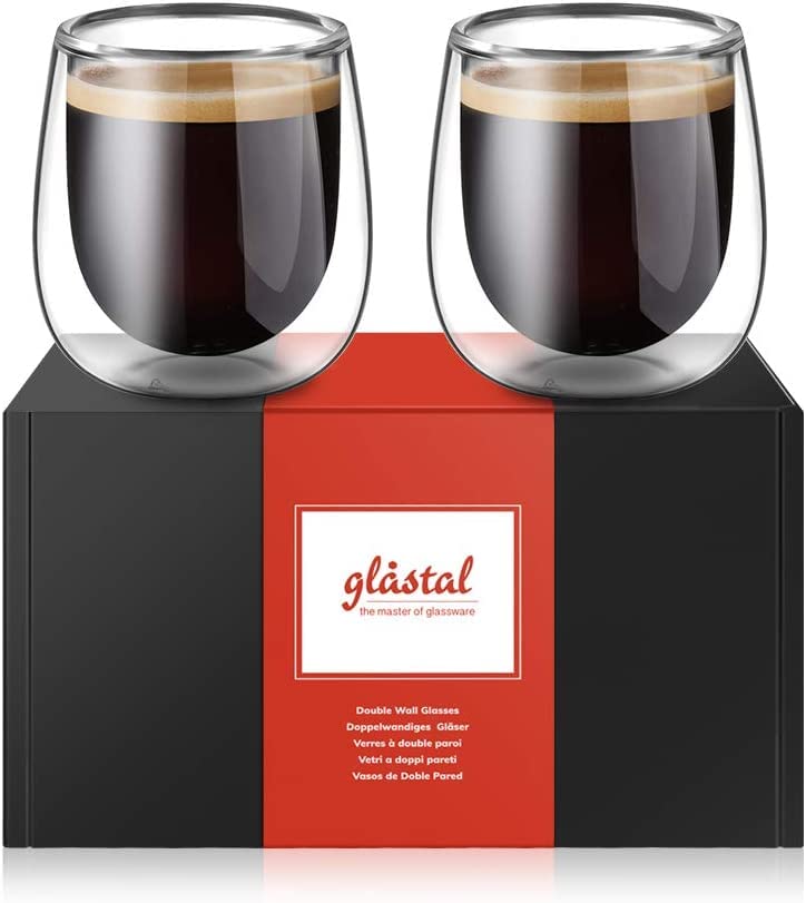 Taza Espresso Glastal ligera y clara, fabricación artesanal.