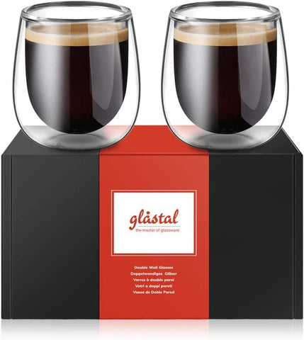 Taza Espresso Glastal ligera y clara, fabricación artesanal.