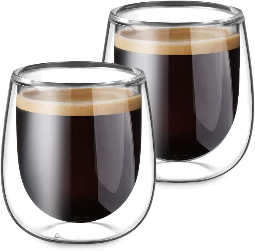 Taza Glastal espresso de doble pared 120 ml para bebida caliente sin condensación.