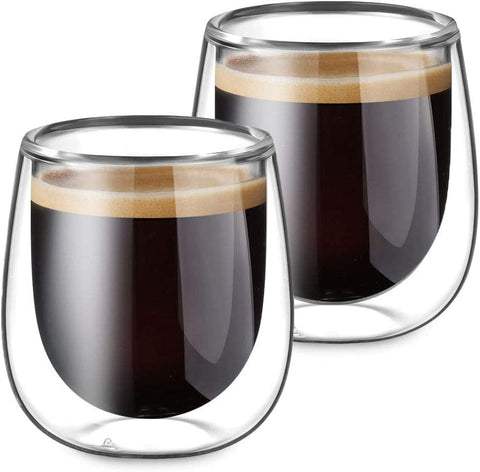 Taza Glastal espresso de doble pared 120 ml para bebida caliente sin condensación.