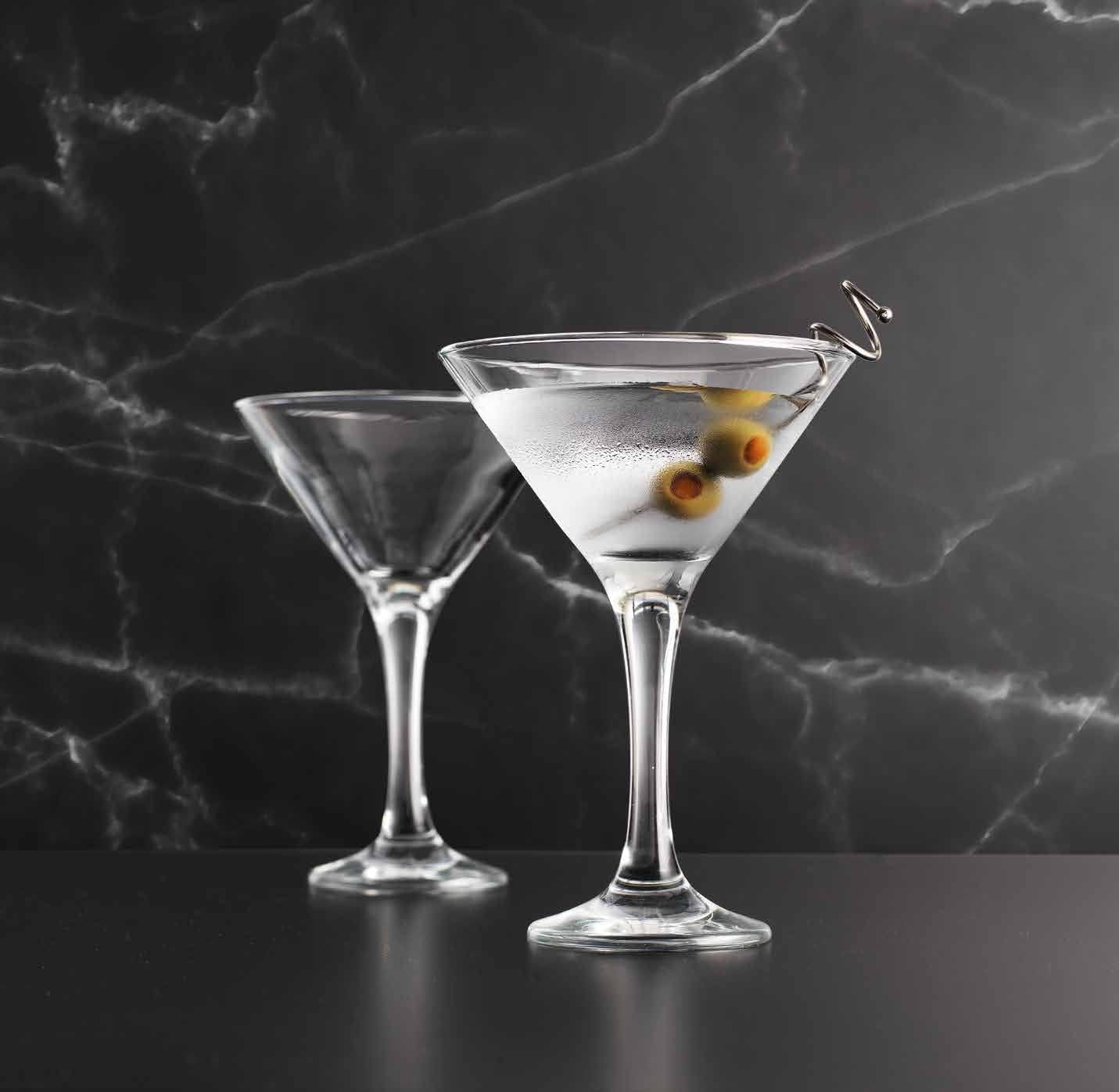 Glaver's copa martini apta para lavavajillas, limpieza rápida.