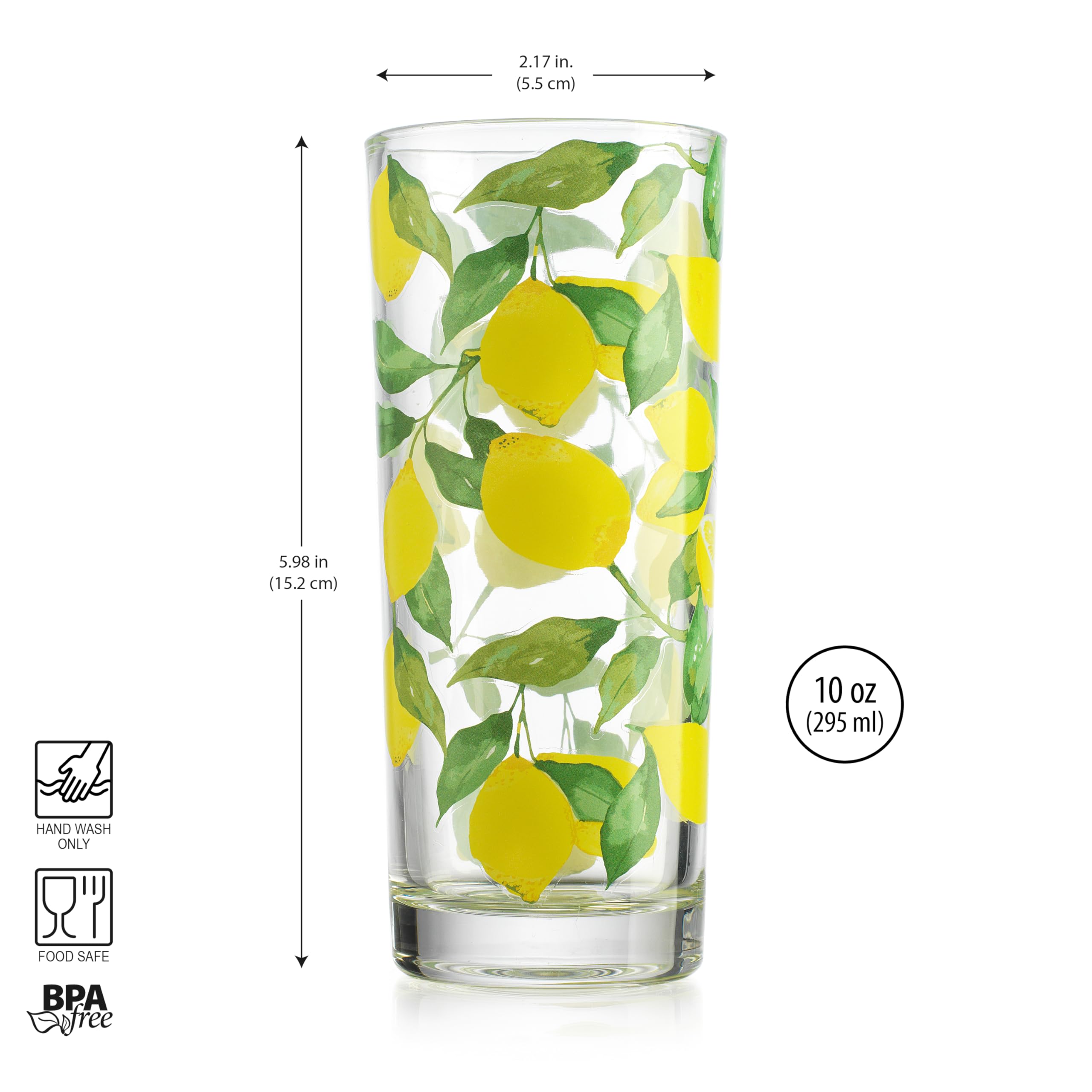 Vaso Glaver's 10oz claro, perfecto para té helado.