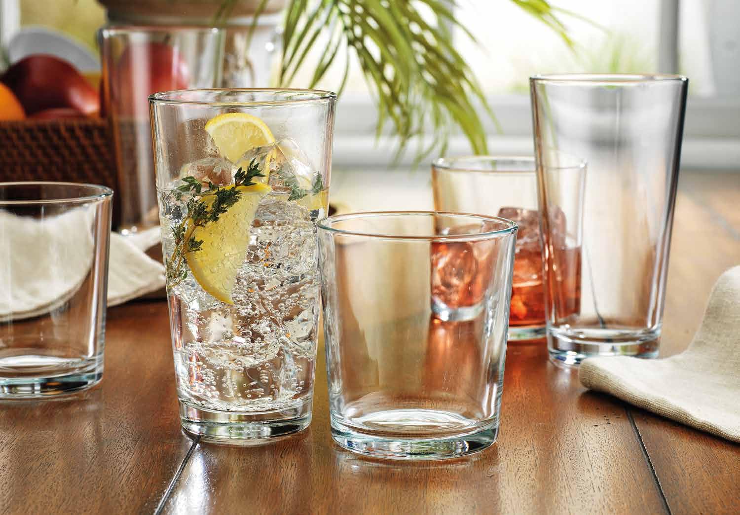 Vasos Glaver's libres de plomo y aptos para lavavajillas.