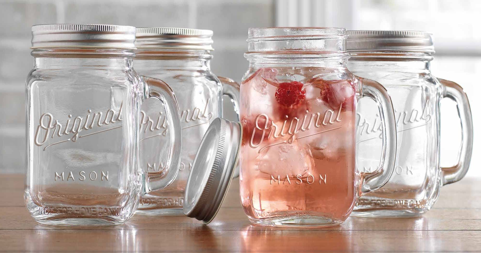 Glaver's Mason Jar Original Mason, auténtico estilo de vidrio clásico.