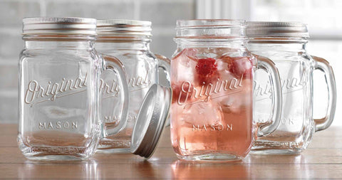 Glaver's Mason Jar Original Mason, auténtico estilo de vidrio clásico.