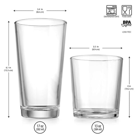 Vaso whisky Glaver's 13 oz, agarre ergonómico.