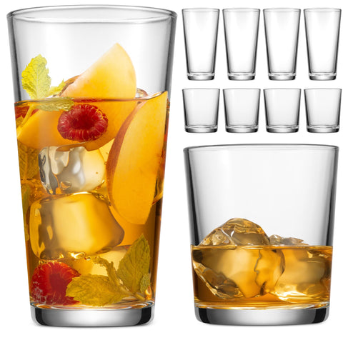 Vasos altos Glaver's 17 oz para cócteles refrescantes.
