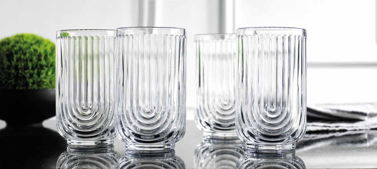 Glaver's vaso alto para bebidas con hielo y capas, ideal para ocasiones.