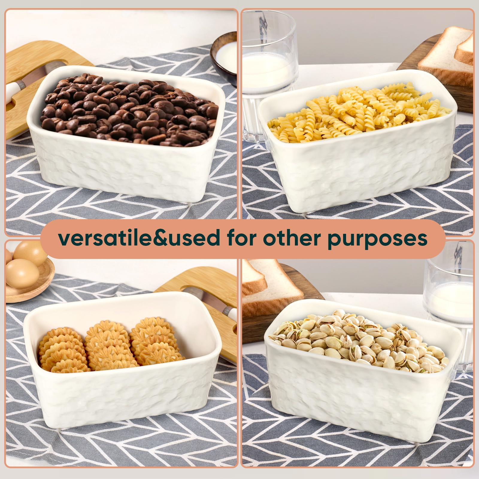 GLAVIONIX mantequenera uso multiuso para queso, galletas y frutos secos