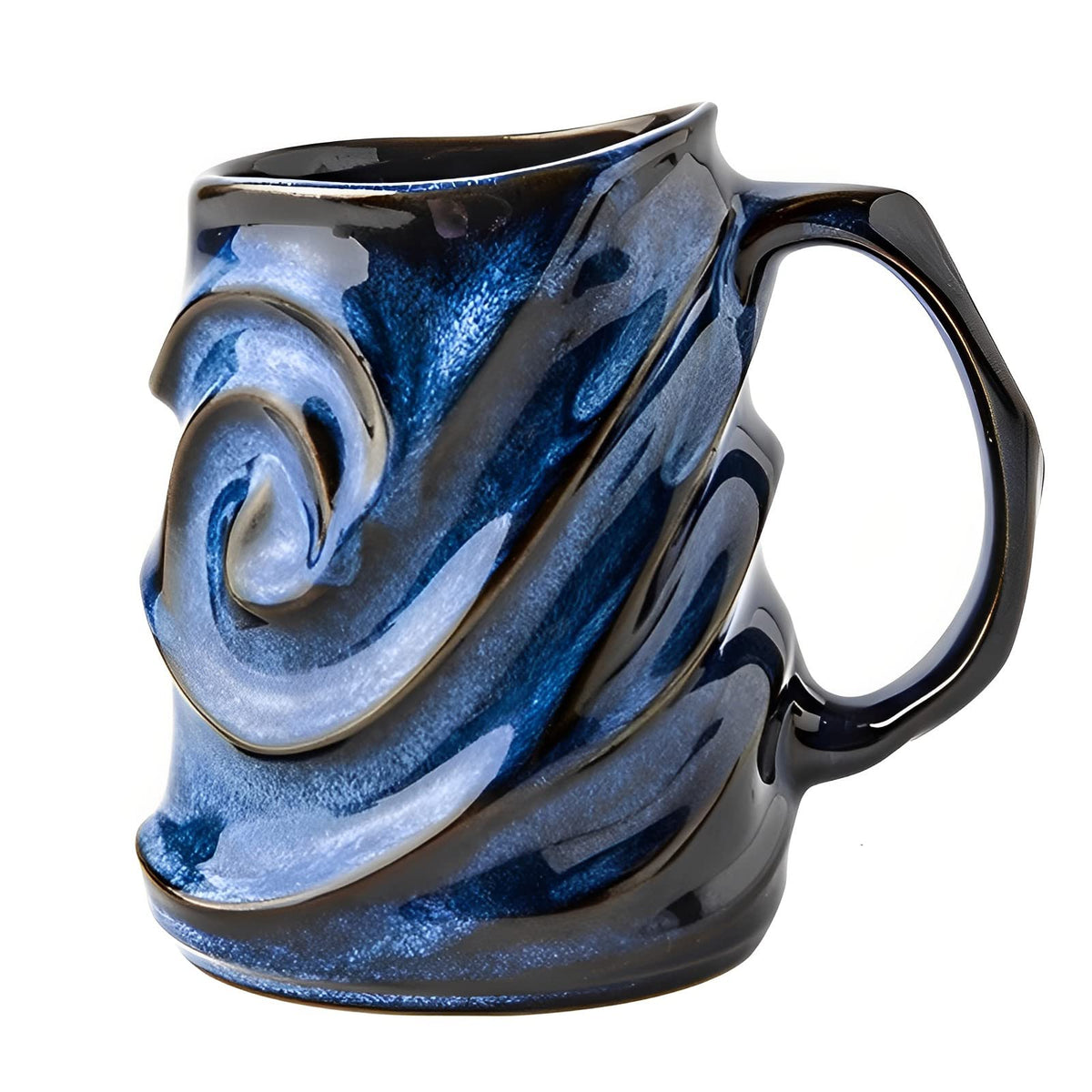 GLCK taza cerámica 17oz con relieve de cara, ideal para café diario