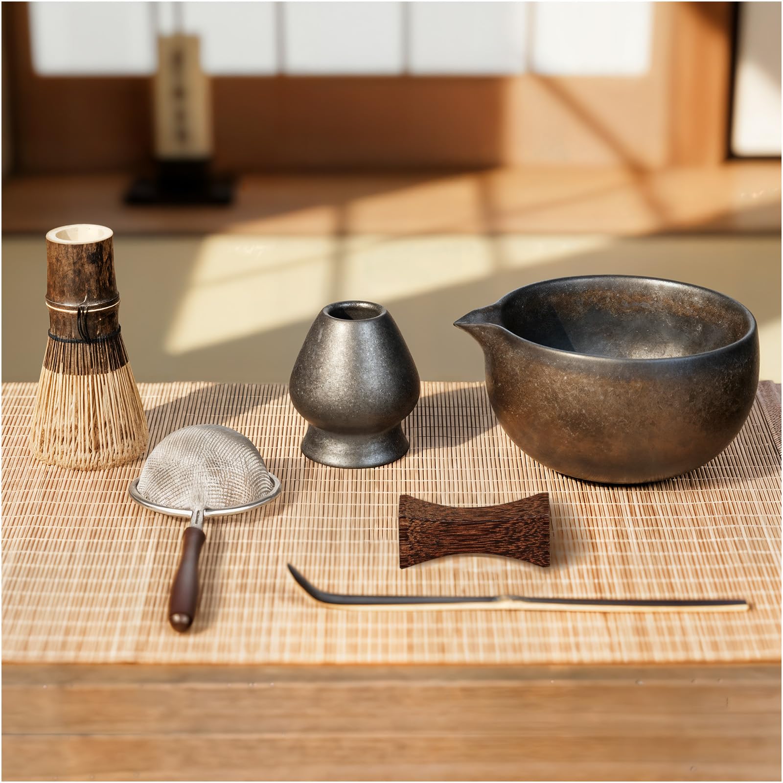 GleeNflux tazón cerámico para matcha, ideal para batir y servir en casa