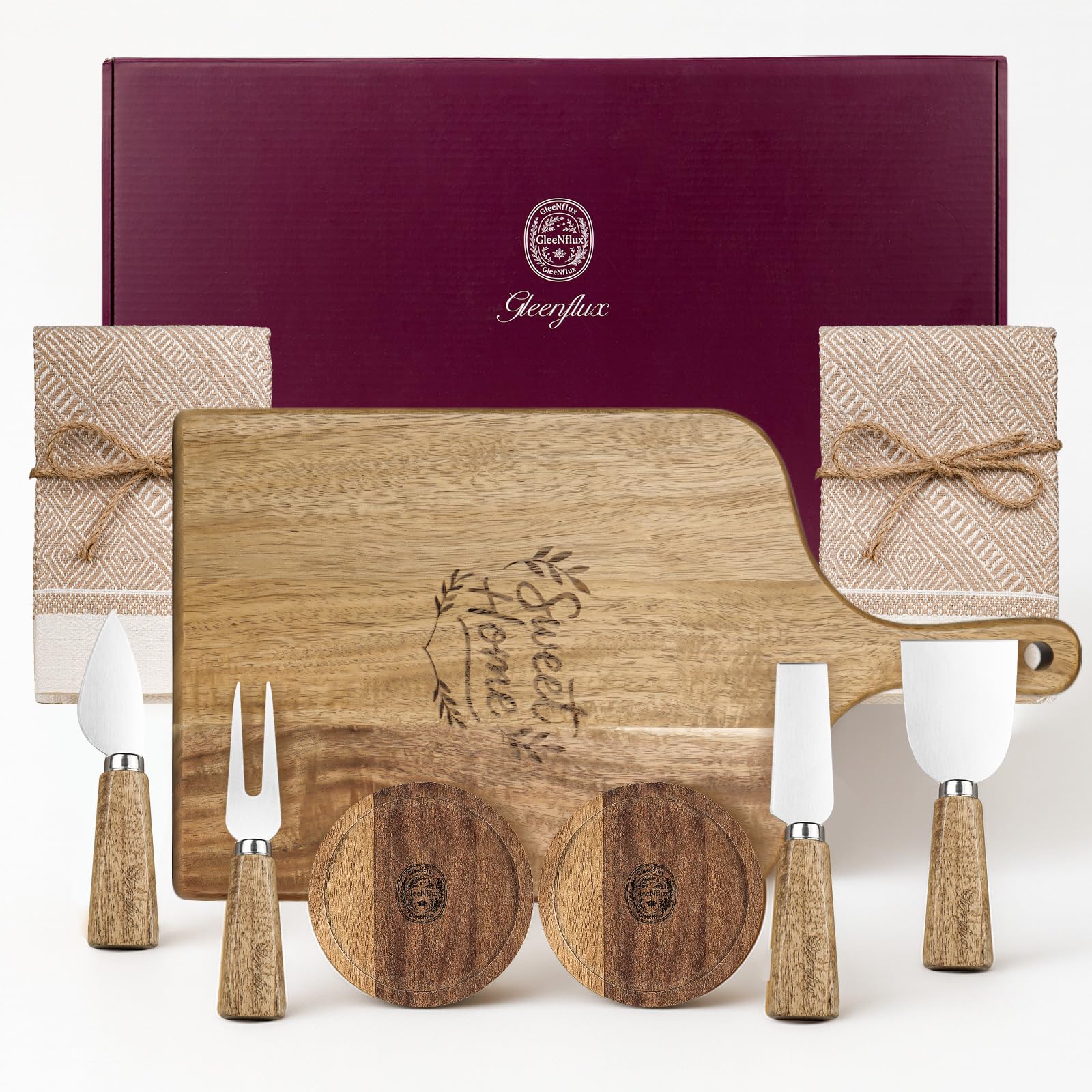 gleenflux tabla de charcutería en acacia, perfecta para servir con estilo en reuniones