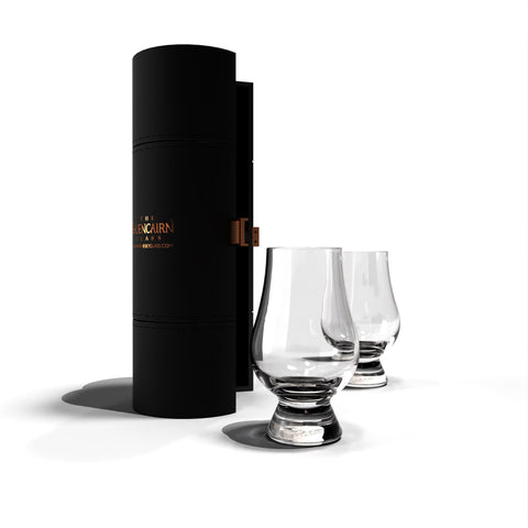 Vaso Glencairn whisky en estuche de viaje para dos, ideal como regalo.